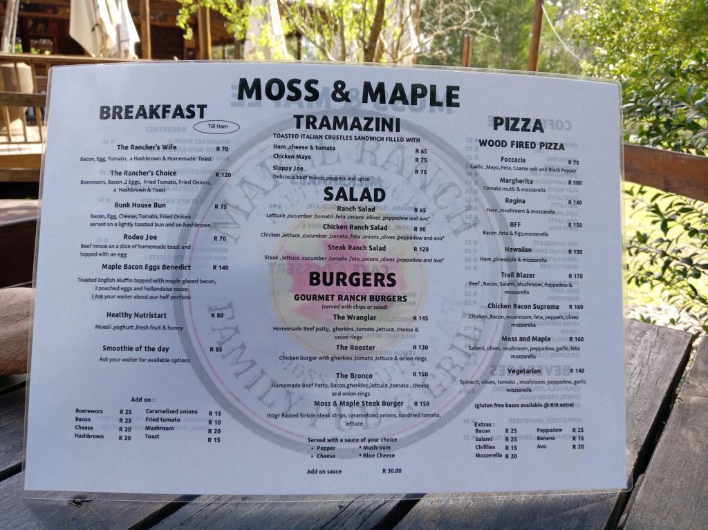 Moss & Maple Ranch – Plett Restaurants